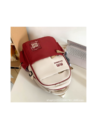 Simple Casual Backpack (Red) – স্টাইলিশ, হালকা ও টেকসই